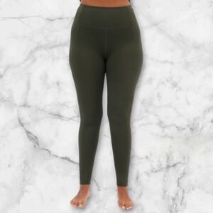 Girlfriend Collective Olive Green Compressive High-Rise leggings